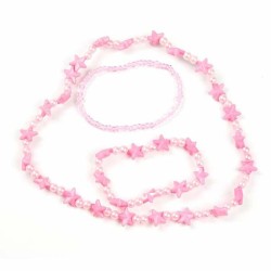 Halskette und Armbänder Set Inca Rosa Für Kinder