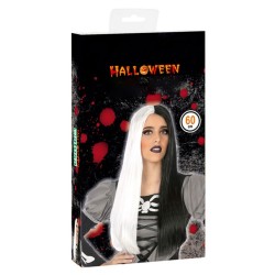 Halloween Perücke Schwarz Weiß (MPN S1122360)