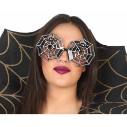 Brillen Spinnennetz Grau Halloween