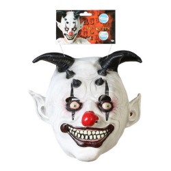 Maske Halloween Böser Clown Weiß