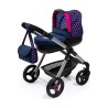 Puppenwägelchen Reig Stule Pram Marineblau 63 cm