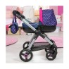 Puppenwägelchen Reig Stule Pram Marineblau 63 cm