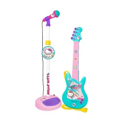 Kindergitarre Hello Kitty Mikrofon