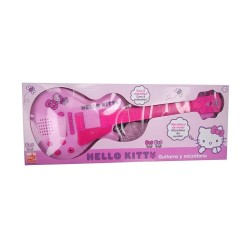 Kindergitarre Hello Kitty Elektronik Mikrofon Rosa