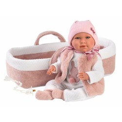 Babypuppe Llorens Mimi Rosa 40 cm Babytragetasche