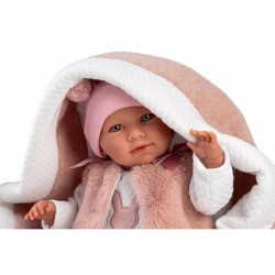 Babypuppe Llorens Mimi Rosa 40 cm Babytragetasche