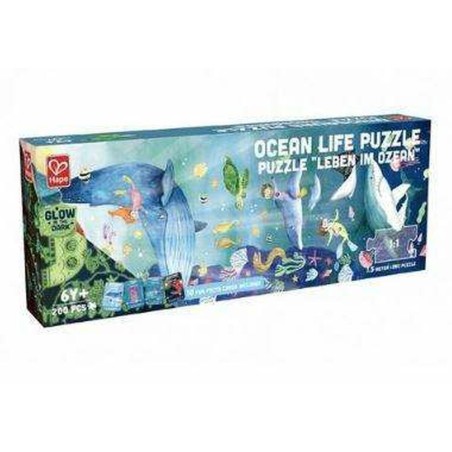 Puzzle Hape 150 x 30 cm 200 Stücke Marineblau