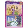 Set mit 2 Puzzeln Disney Princess Cinderella and Rapunzel 48 Stücke