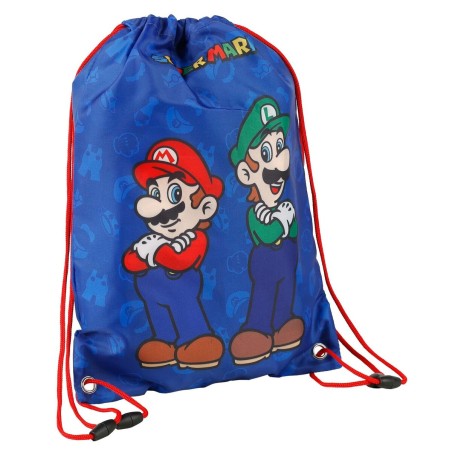 Rucksacktasche mit Bändern Super Mario & Luigi Blau