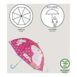 Regenschirm Peppa Pig Rosa 100 % EVA 45 cm (Ø 71 cm)