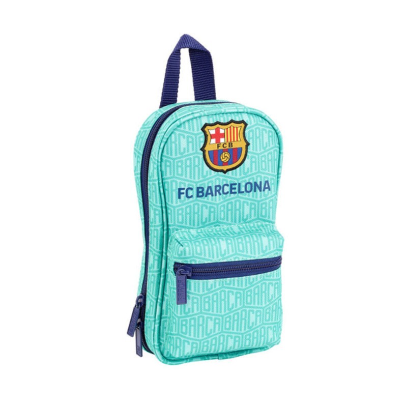 Rucksack mit Federtaschen F.C. Barcelona türkis 12 x 23 x 5 cm