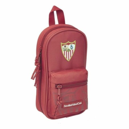 Rucksack mit Federtaschen Sevilla Fútbol Club SAF411956747 Rot 12 x 23 x 5 cm (33 Stücke)