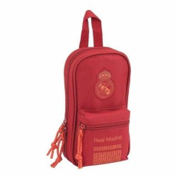 Rucksack mit Federtaschen Real Madrid C.F. Rot 12 x 23 x 5 cm