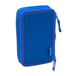 Doppel-Federtasche R. C. Deportivo de La Coruña Blau Weiß 12.5 x 19.5 x 4 cm