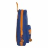 Rucksack mit Federtaschen Valencia Basket M747 Blau Orange 12 x 23 x 5 cm (33 Stücke)