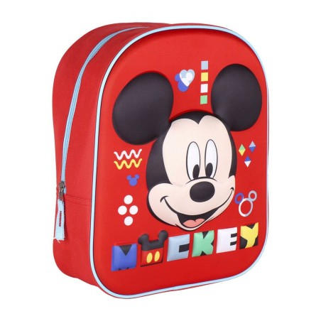 Schulrucksack Mickey Mouse Rot (25 x 31 x 10 cm)