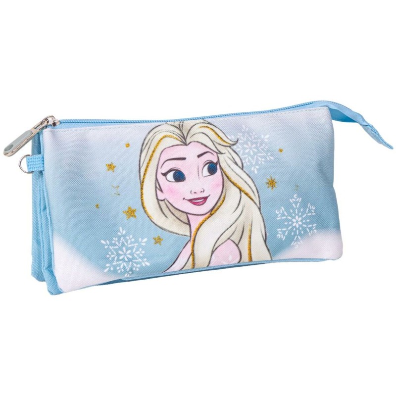 Dreifaches Mehrzweck-Etui Frozen Blau 22,5 x 2 x 11,5 cm