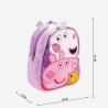 Schulrucksack Peppa Pig Lila 18 x 22 x 8 cm