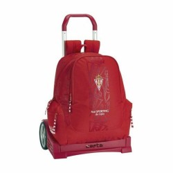 Schulrucksack mit Rädern Evolution Real Sporting de Gijón Rot