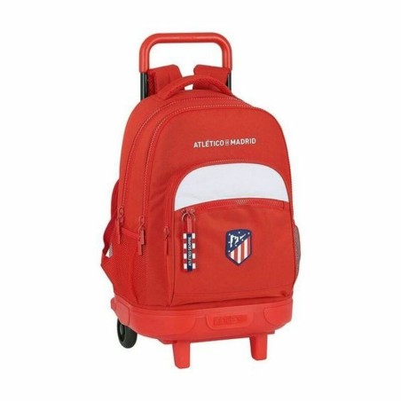 Schulrucksack mit Rädern Compact Atlético Madrid M918 Rot Weiß (33 x 45 x 22 cm)