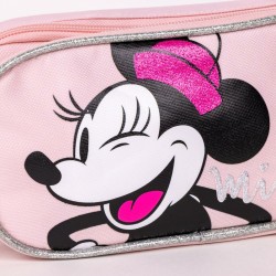 Zweifaches Mehrzweck-Etui Minnie Mouse Rosa 22,5 x 8 x 10 cm