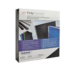 Buchbinderhüllen GBC PolyClearView 100 Stück Schwarz A4 Polypropylen