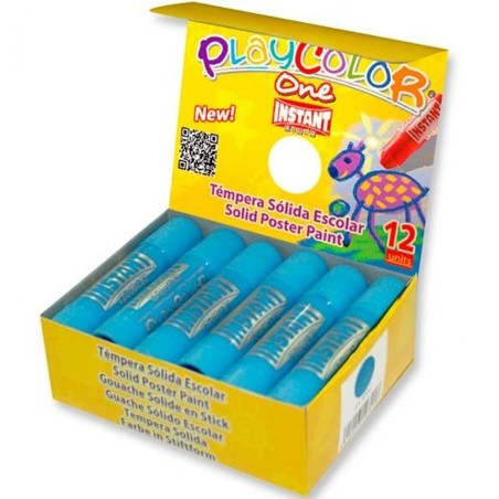 Tempera Playcolor Basic One Solide Hellblau (10 g) (12 Stück)