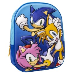 Schulrucksack 3D Sonic 25 x 31 x 9 cm Blau