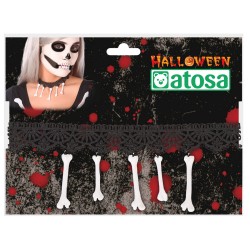 Halsband Weiß Halloween Knochen