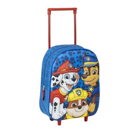 Schulrucksack mit Rädern The Paw Patrol Blau 25 x 31 x 10 cm