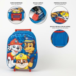 Schulrucksack mit Rädern The Paw Patrol Blau 25 x 31 x 10 cm