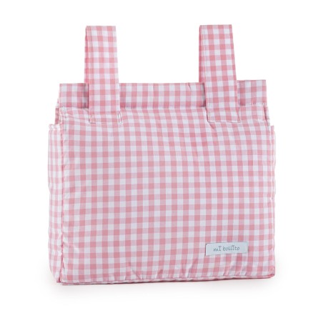 Organizer-Tasche für Kinderwagen Mi bollito Rosa Vichy 10 x 35 x 35 cm