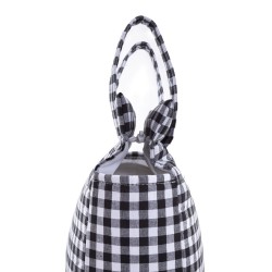 Organizer-Tasche für Kinderwagen Mi bollito Schwarz Vichy 10 x 35 x 35 cm