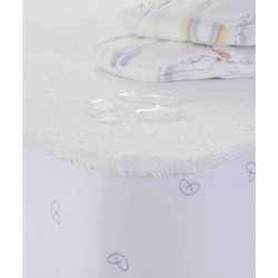 Kinderbett-Matratzenbezug Mi bollito Weiß 1 x 60 x 120 cm Wasserfest 2 Stück