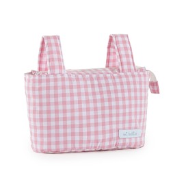 Organizer-Tasche für Kinderwagen Mi bollito Rosa Vichy 15 x 18 x 45 cm