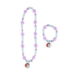 Halskette und Armbänder Set Disney Princess Lila türkis 2 Stücke