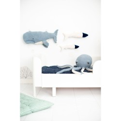 Plüschtier Crochetts OCÉANO Blau Weiß Oktopus Wal Fische 29 x 84 x 14 cm 4 Stücke