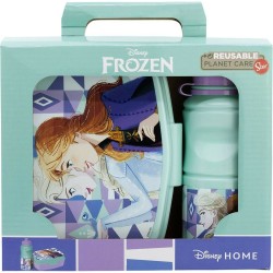 Brotzeitdose mit Flasche Frozen CZ11276 380 ml 17 cm Kunststoff