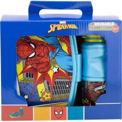 Brotzeitdose mit Flasche Spider-Man CZ11279 380 ml 17 cm Kunststoff