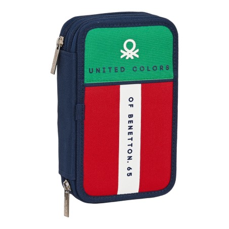 Doppel-Federtasche Benetton United Rot Weiß grün Marineblau (12.5 x 19.5 x 4 cm) (28 pcs)