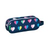 Zweifaches Mehrzweck-Etui Benetton Corazones Marineblau 21 x 8 x 6 cm