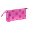 Dreifaches Mehrzweck-Etui Lady Bug Pink (22 x 12 x 3 cm)