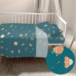 Bettwäsche-Set HappyFriday HF Mini Universe Bunt Babybettchen 2 Stücke