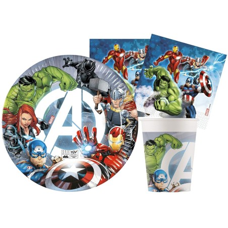 Set Partyartikel The Avengers Bunt (Restauriert A)