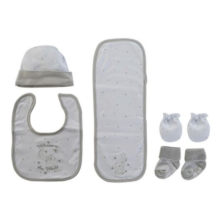 Set Lätzchen und Babyschuhe DKD Home Decor 0-6 Monate Baumwolle