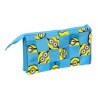 Dreifaches Mehrzweck-Etui Minions Minionstatic Blau (22 x 12 x 3 cm)