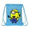 Rucksacktasche mit Bändern Minions Minionstatic Blau 26 x 34 x 1 cm