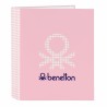 Ringbuch Benetton Vichy Rosa A4 27 x 33 x 6 cm