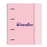 Ringbuch Benetton Vichy A4 Rosa (27 x 32 x 3.5 cm)