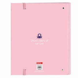 Ringbuch Benetton Vichy A4 Rosa (27 x 32 x 3.5 cm)